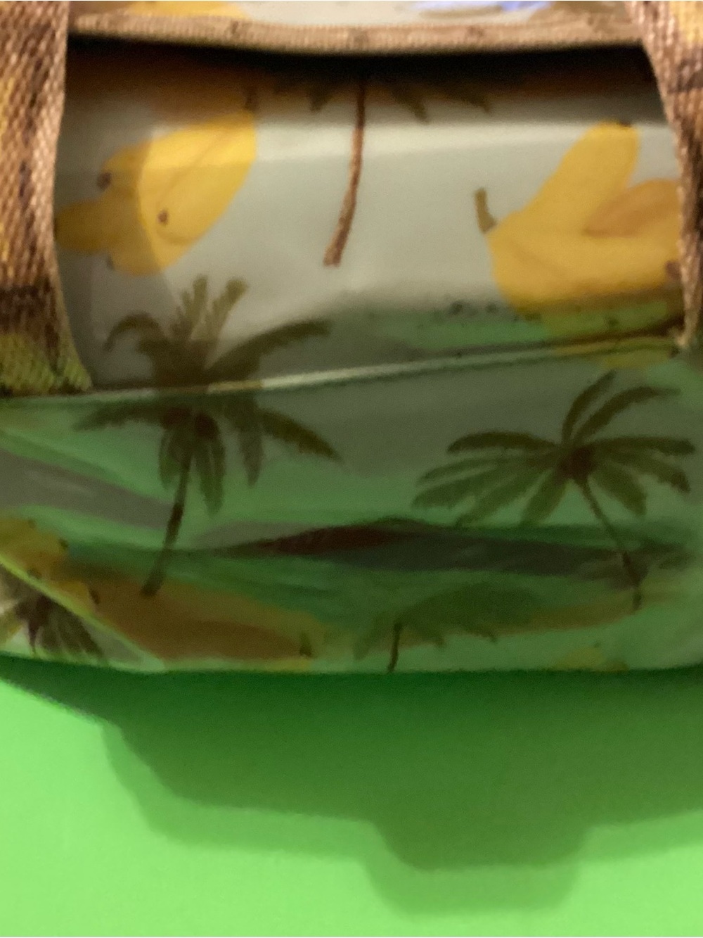 Avon Vintage Tropical Banana Print Mini Tote Bag - Picture 6 of 11